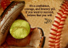 5x7 Print - Softball